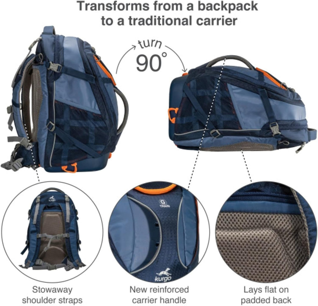 Kurgo G-Train Pet Carrier Backpack, Navy Blue