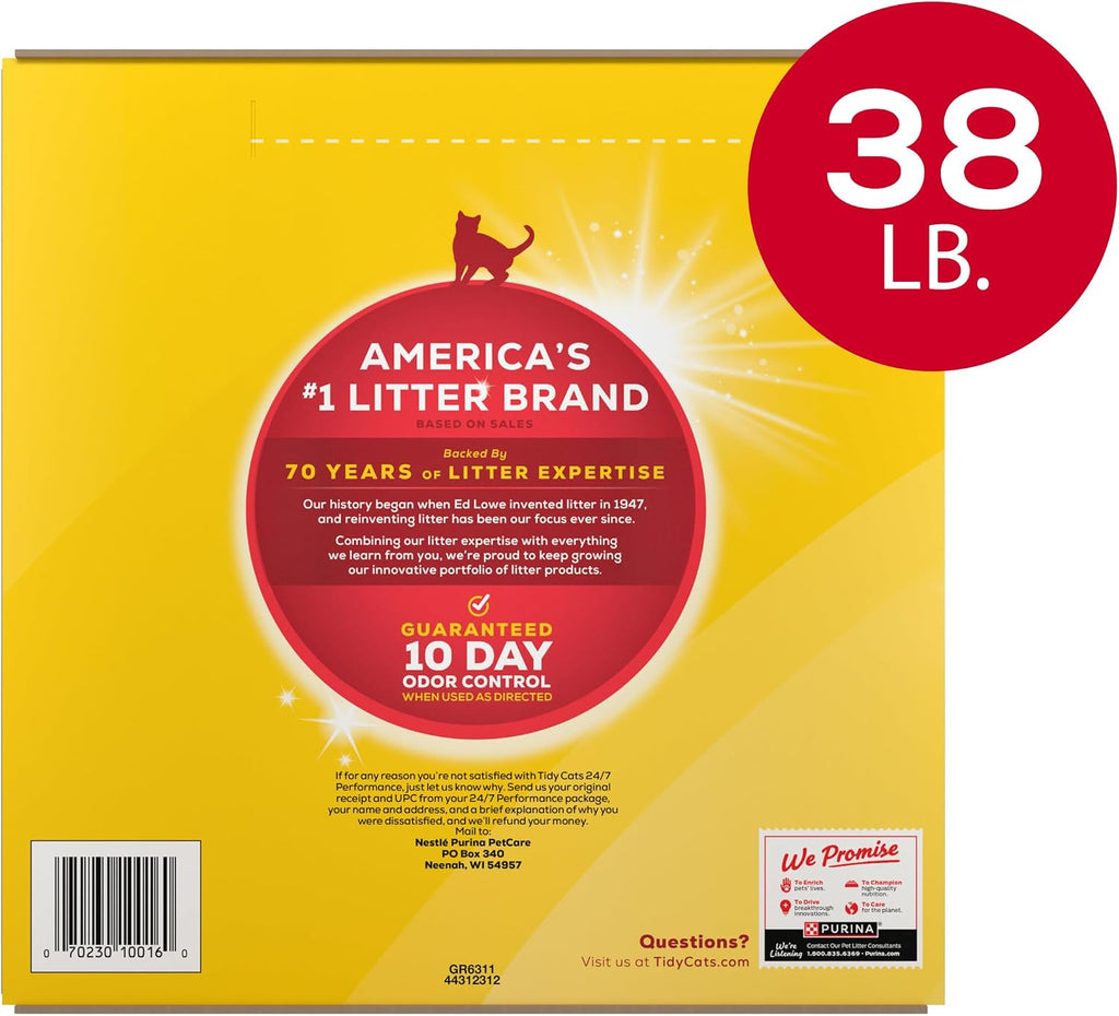 Purina Tidy Cats 24/7 Performance Clumping Cat Litter, 38 lb Box