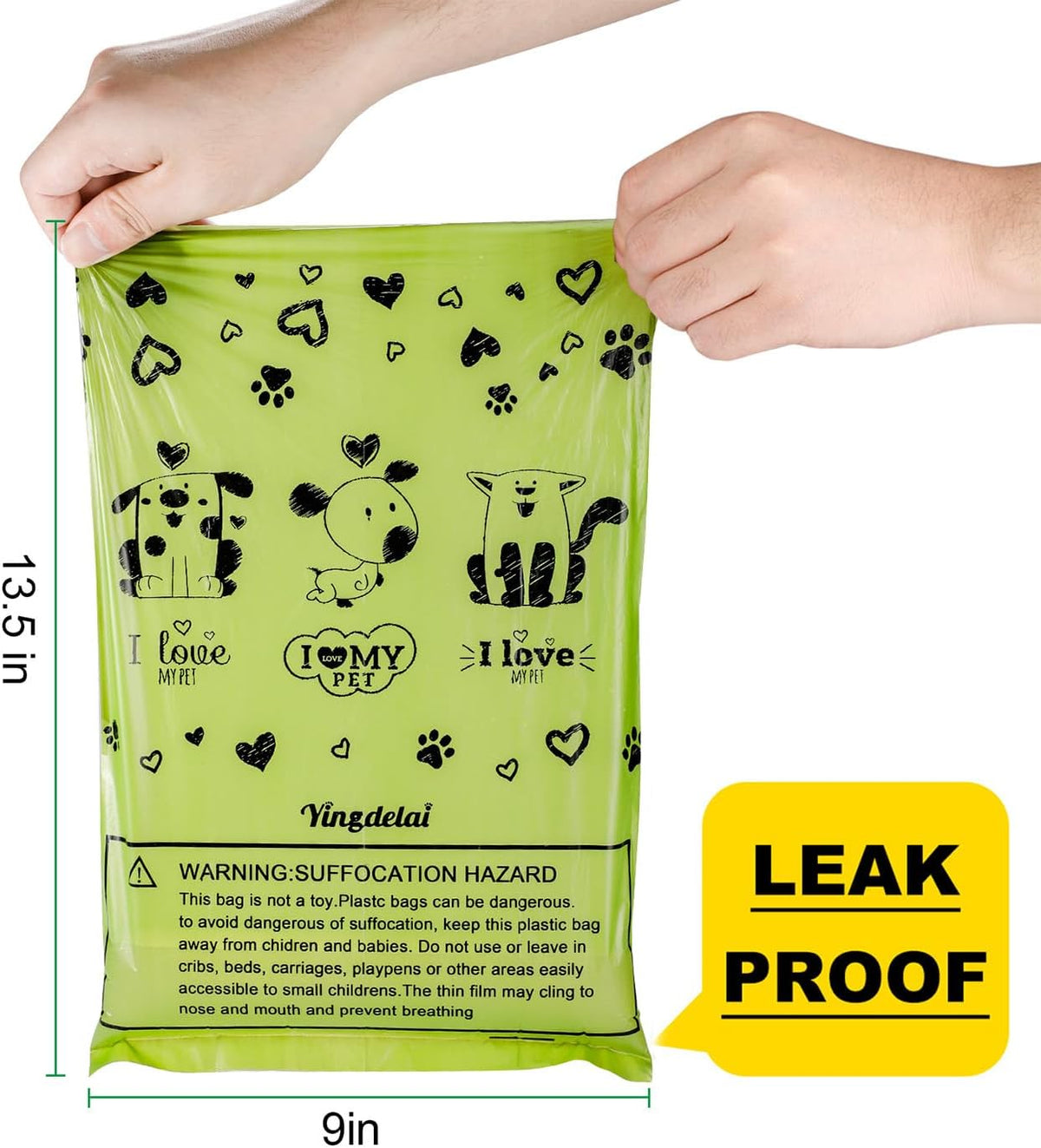 Dog Poop Bag Biodegradable 540 Count Dog Waste Bags with Dispenser Scented | Strong Large 9x13 inch Waste Refill Bags for Daily Dog Walks, Cat Litter Cleanup Outdoor Travel and Multi-Pet Households