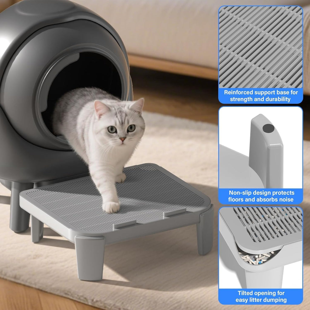 Cat Pedal Step Stool with Filter Function Self Cleaning Litter Box Footstool Compatible with Automatic Cat Litter Box, Self-Cleaning Cat Box Step Stairs