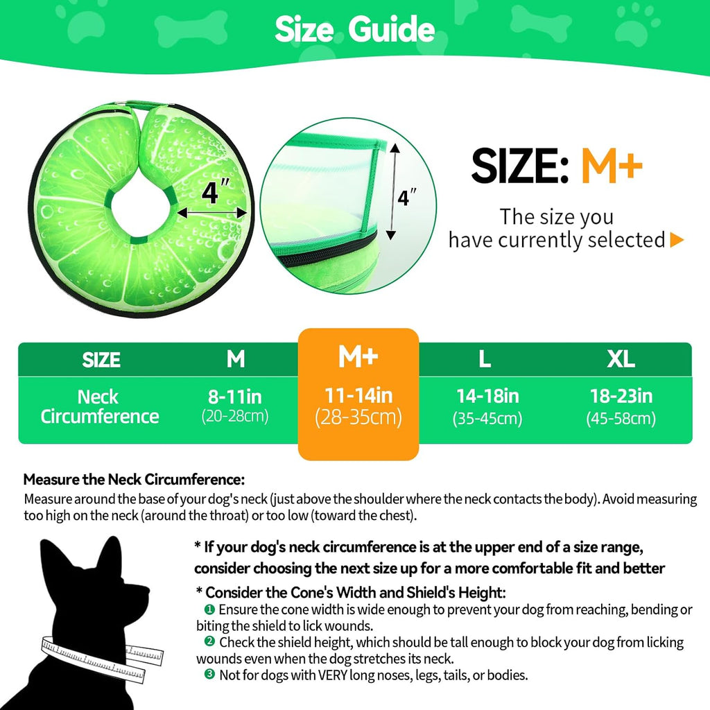 Upgraded Inflatable Dog Cone Collar to Stop Licking, Soft Dog Donut Collar