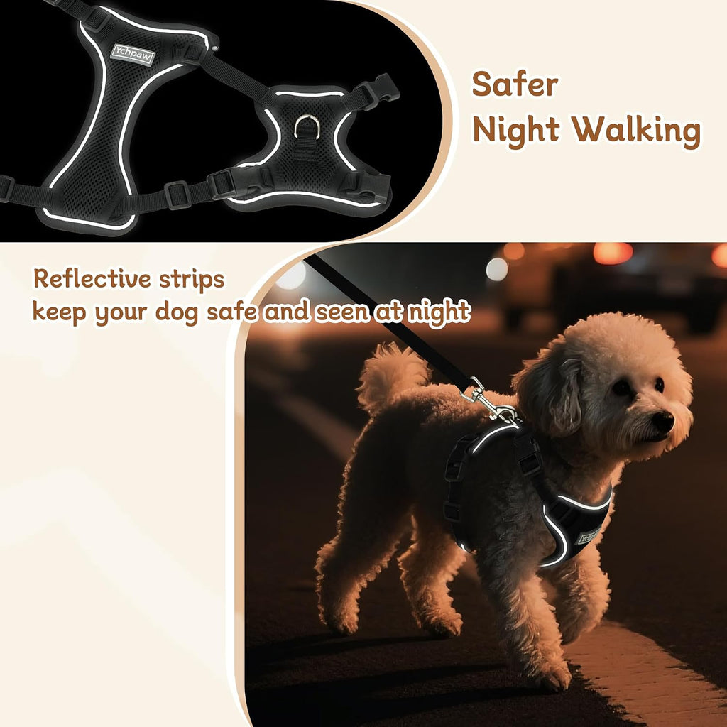 Small Dog Harness and Leash Set, Adjustable Small Sized Pet Vest