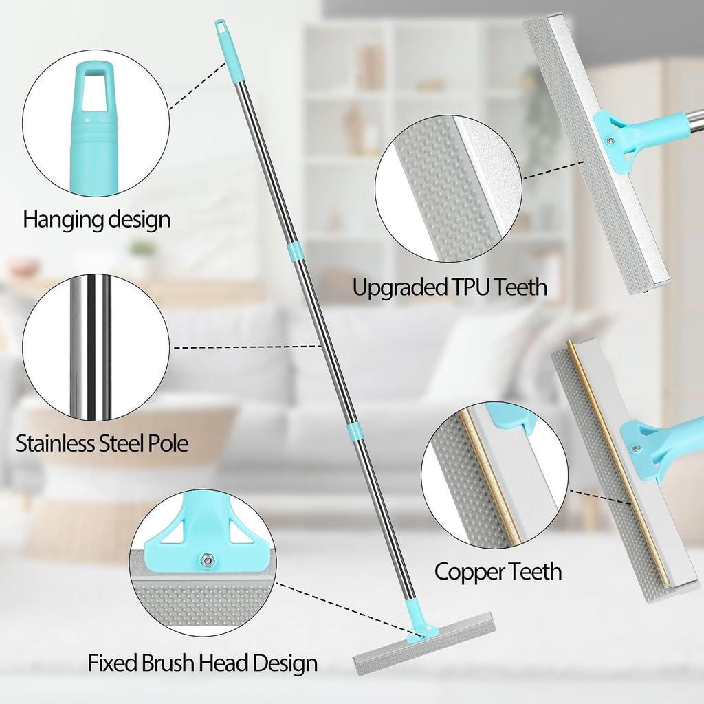 Carpet Rake for Pet Hair Removal Tool,Reusable Hair Remover Broom
