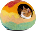 MEOWFIA Cat Cave - New Zealand Wool Bed for Indoor Cats (Tucson Sunset)