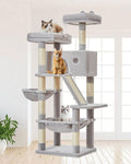 Taoqimiao Sturdy Cat Tree, 58In Cat Tower for Indoor Cats Large Adult