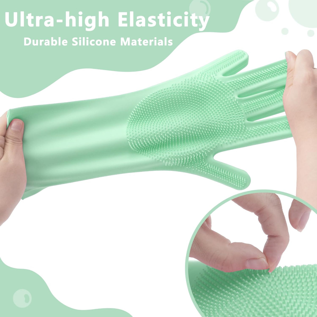Pet Grooming Gloves—Dog Washing Gloves with High-Density Teeth