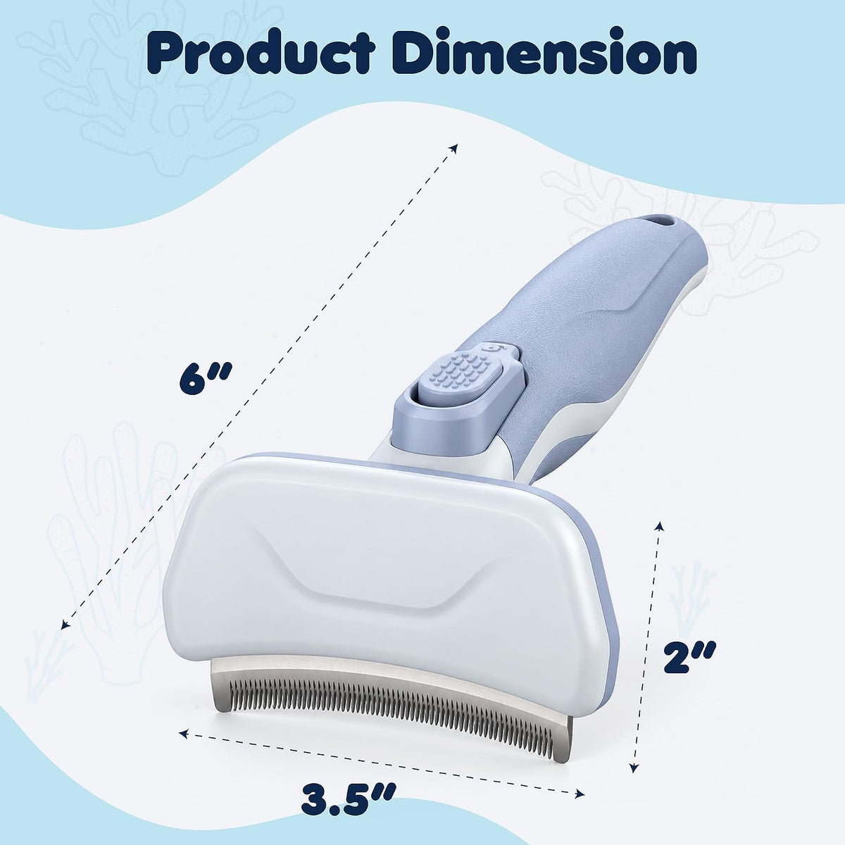Formit Crafts Premium Pet Deshedding Tool –Small Professional Self-Cleaning Undercoat Brush for Dogs & Cats – Advanced Dual-Depth Stainless Steel Grooming Blade with One-Click Hair Release Button