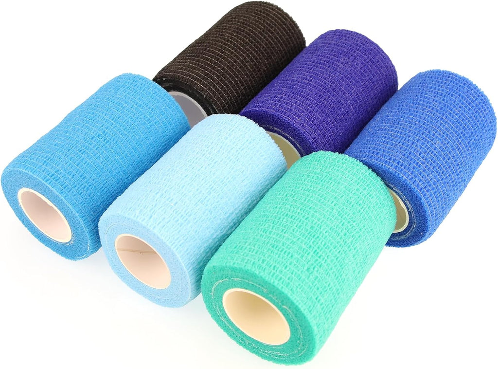 Self Adhesive Bandage Wrap Animal Cohesive Bandage Self Adherent Wrap First Aid Tape for Dogs Cats Horses Birds & Wrist Healing Ankle Sprain Swelling