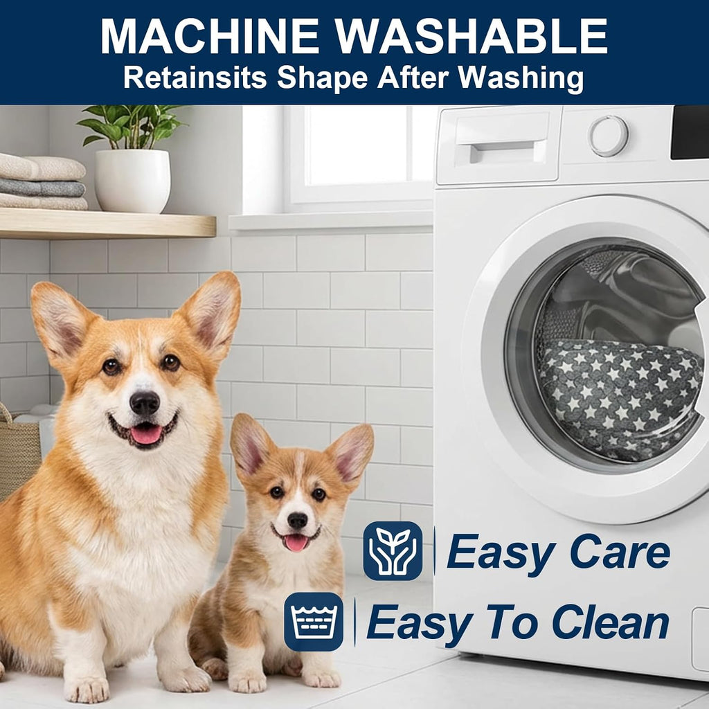 4Piece Washable Orthopedic Dog Bed Kennel Pad Indoor Outdoor Crate Mat 36In