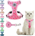 BEAUTYZOO Cat Harness and Leash Set, Escape Proof and Adjustable, Pink