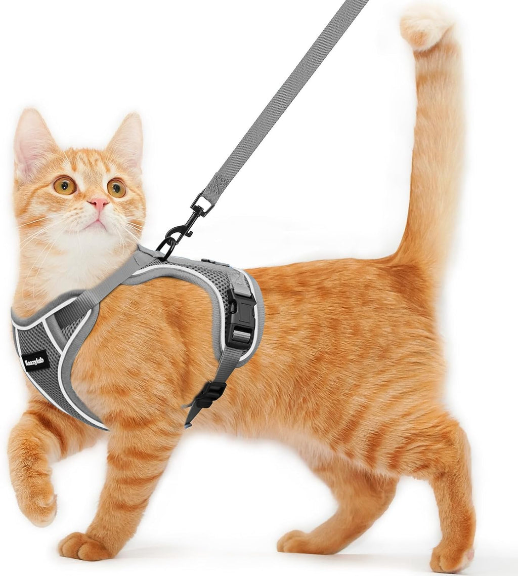 Cat Harness and Leash for Walking Escape Proof Soft Adjustable Cat Leash