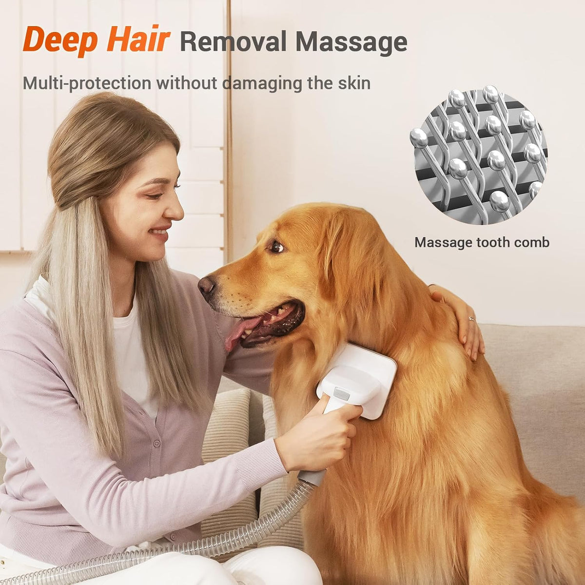 Afloia Dog Brush Vacuum Attachment for Dogs and Cats