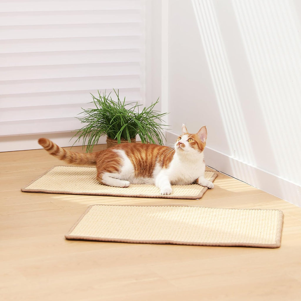 FUKUMARU 2 Packs Cat Scratching Mat, 19.6 x 11.8 Inch Cat Scratcher Pad