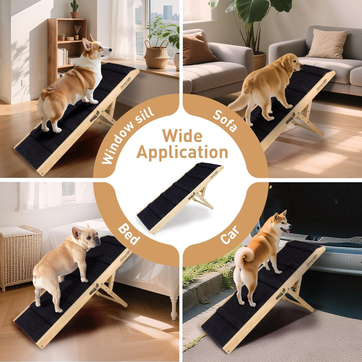 2026 Upgraded Dog Ramp for Bed