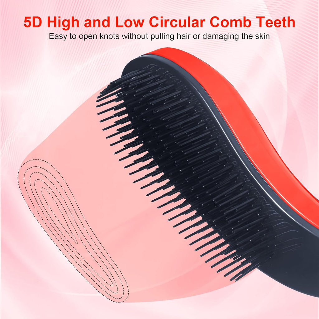 Small Dog Brush, Skin-friendly Soft Bristles (Orange) | Puppy Hair Brush, Massage and Bath Supplies, Pet Grooming Tool for Teddy, Yorkies, Maltese, Shih Tzu, Chihuahua