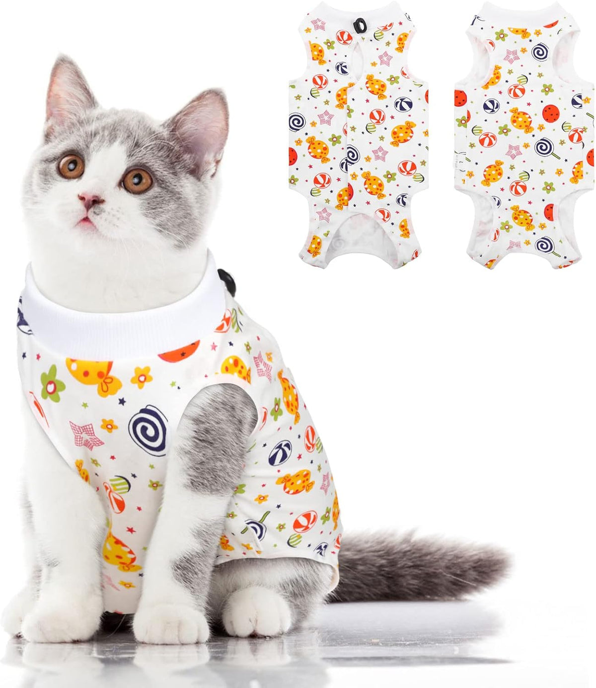 Cat Recovery Suit, Soft Kitten Onesie for Cats After Surgery Female