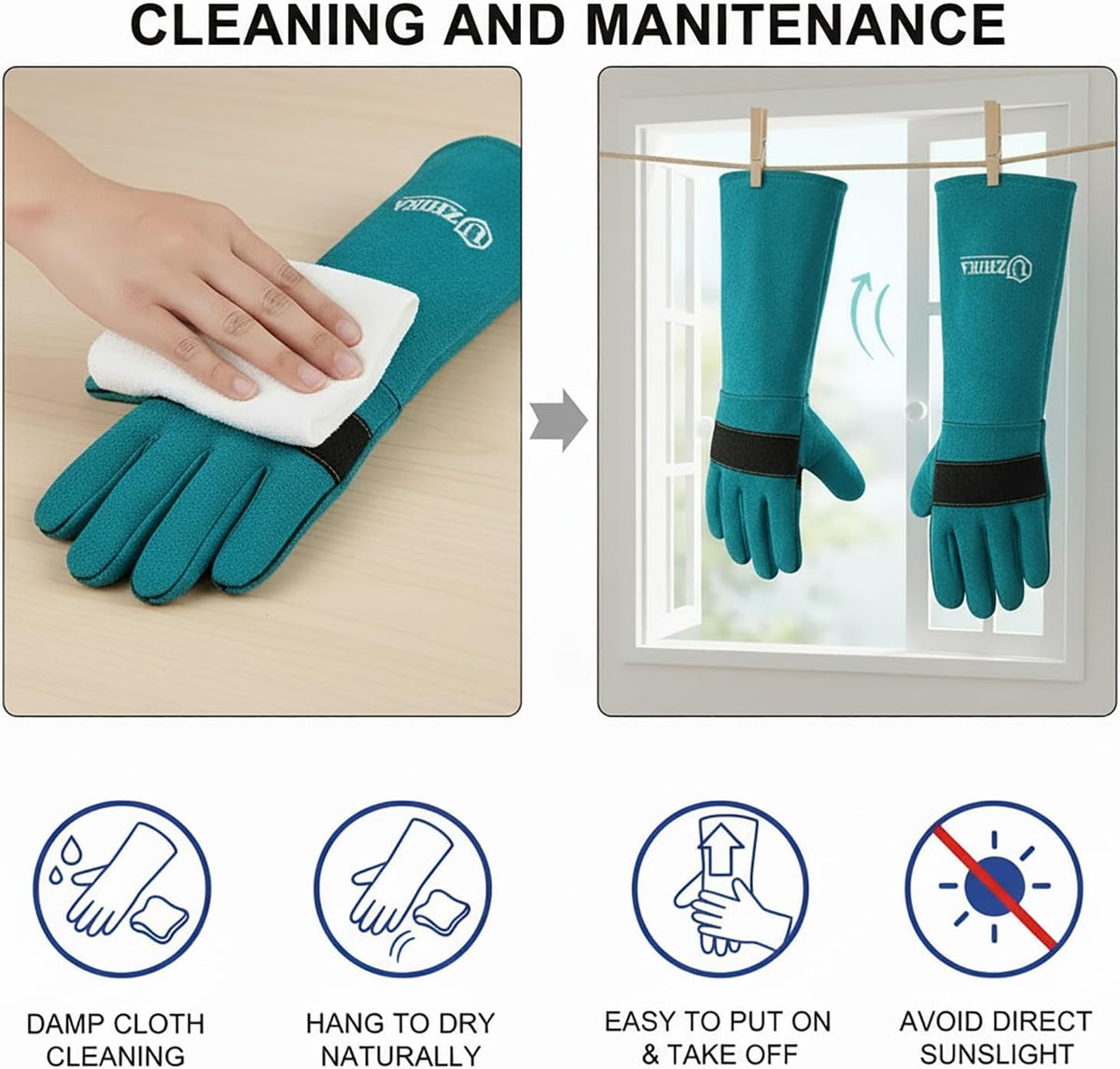 17.7in Animal Handling Glove, Anti Scratch Protective Gloves
