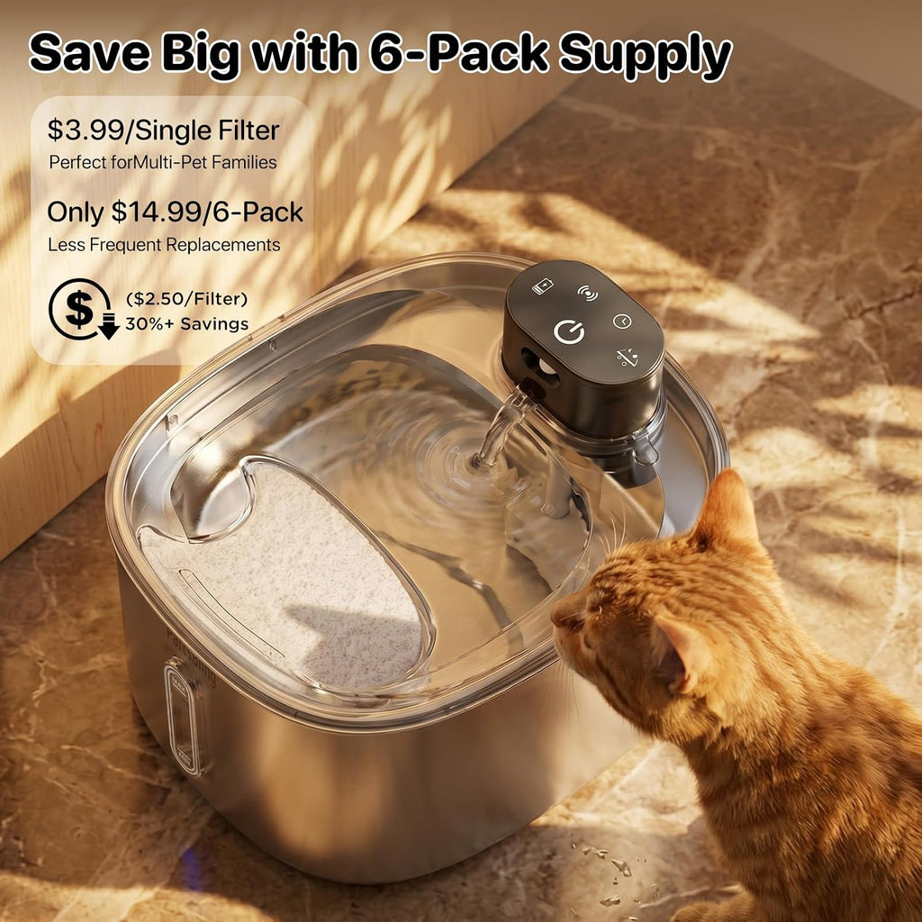 PartsBling Replacement Filters for 4.2L Cat Water Fountain