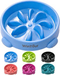 WinTour Slow Feeder Dog Bowls for Small Medium Pets, Round PP Dish, 1 Pack