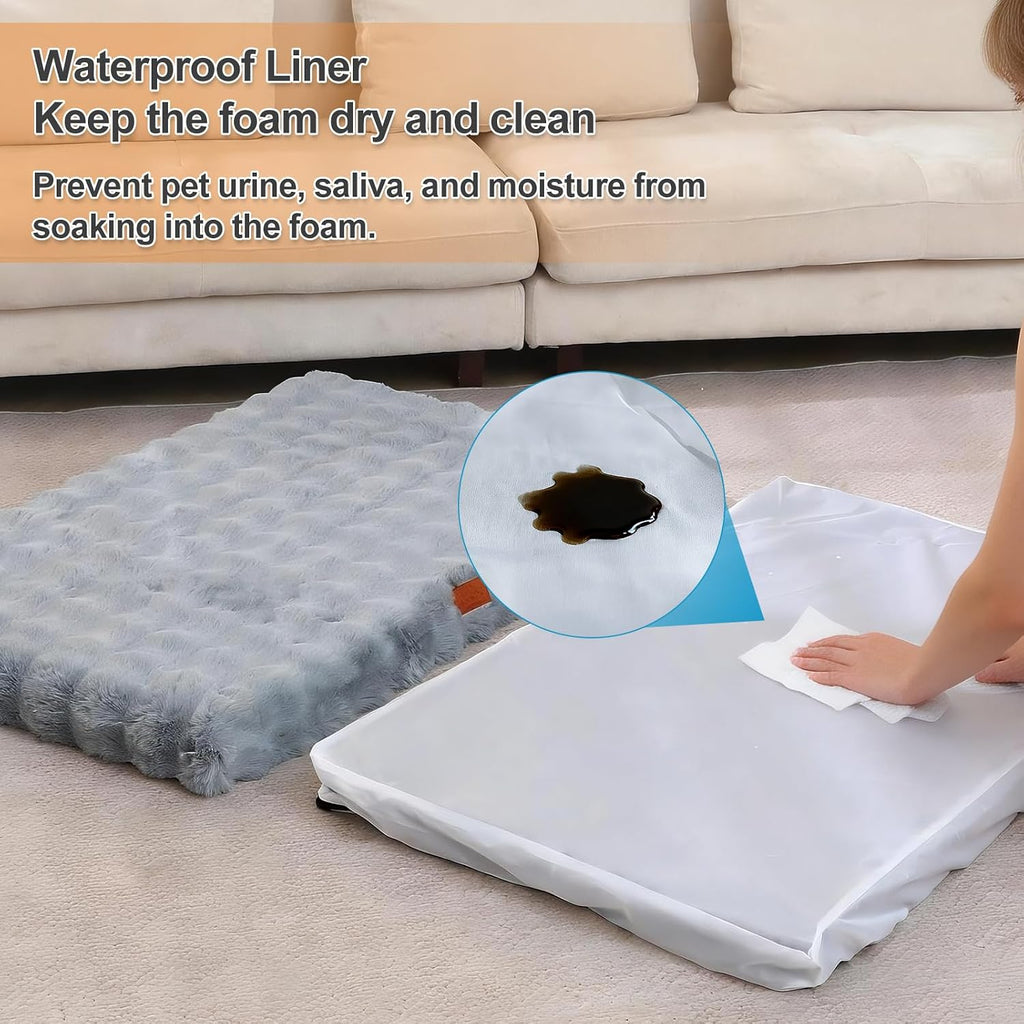 XL Dog Bed 44x32, Washable Orthopedic Crate Pad Mat