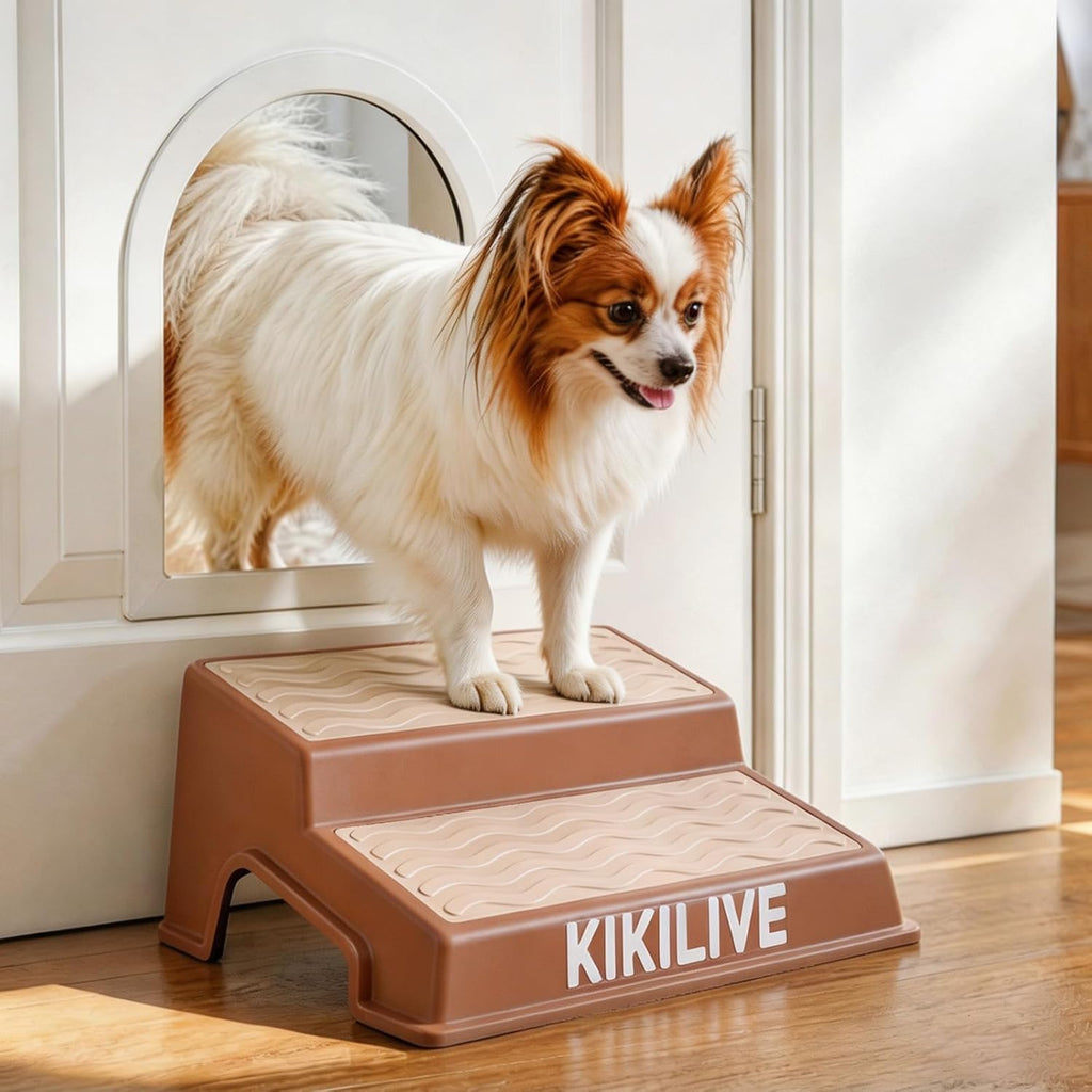 Non-Slip Dog Ramp for Stairs – 2-Step Design, for Small Dogs