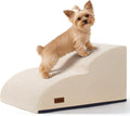 Aodisman Dog Stairs for Small Dogs, Extended 2-Step Pet Ramp for Couch