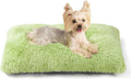 EHEYCIGA Fluffy Dog Crate Bed for Small Dogs, Plush Crate Pad, Green