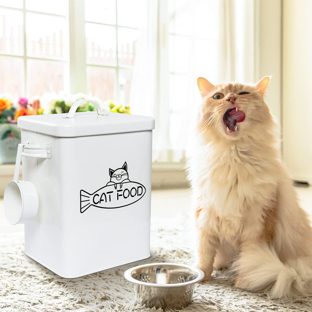 Vumdua Dog and Cat Food Storage Container, Farmhouse Pet Food Containers with Lid and Dry Food Scoop, Durable Airtight Great Gift for Pet Owners 