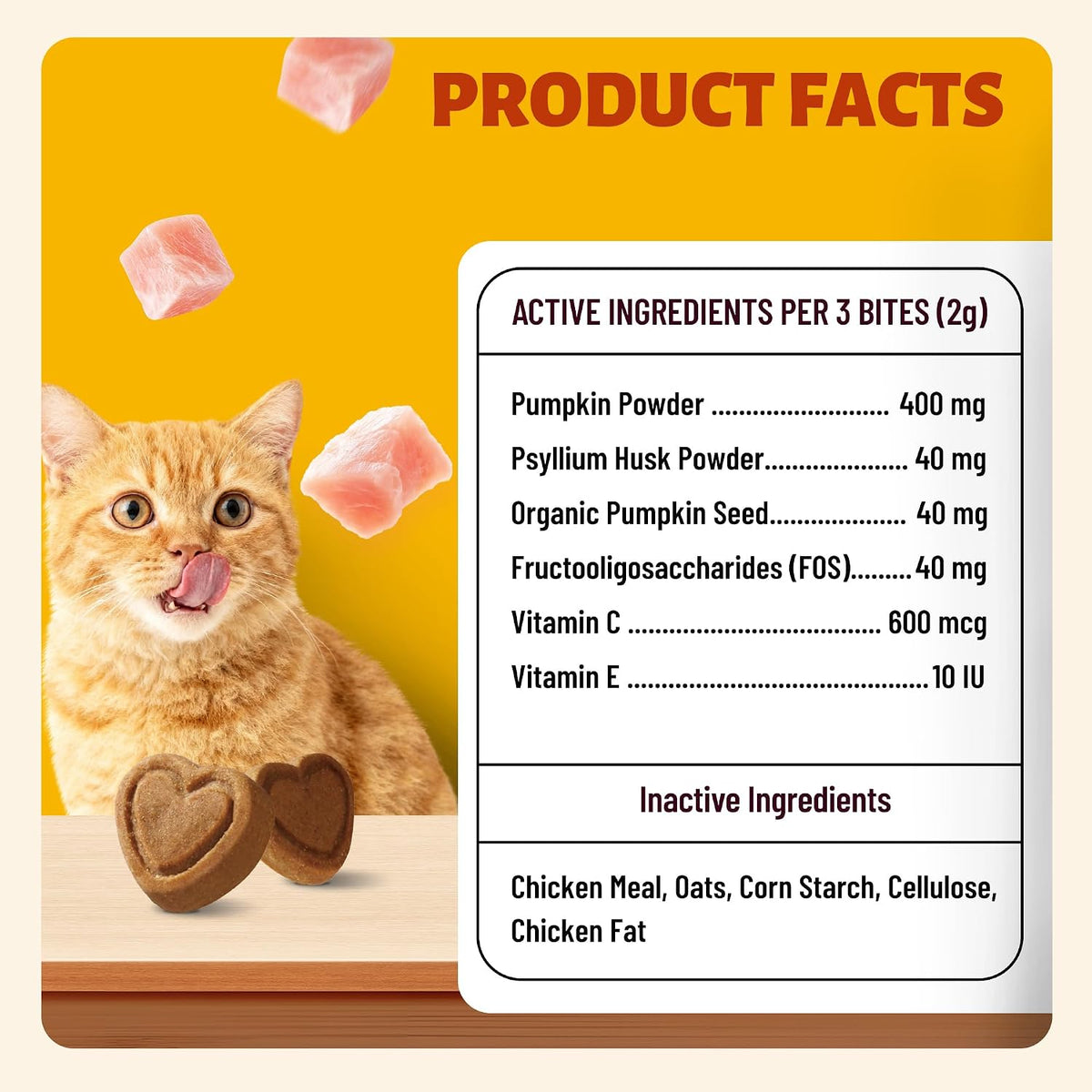 19.4oz Pumpkin Cat Treats for Digestive Health