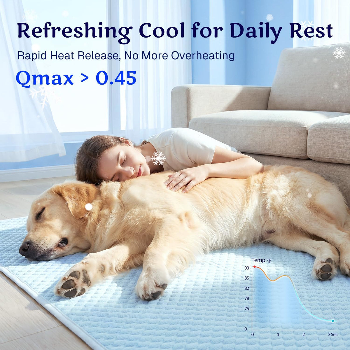 Mora Pets Dog Cooling Mat Instant Pet Cooling Pad Cool Bed for Dogs & Cats