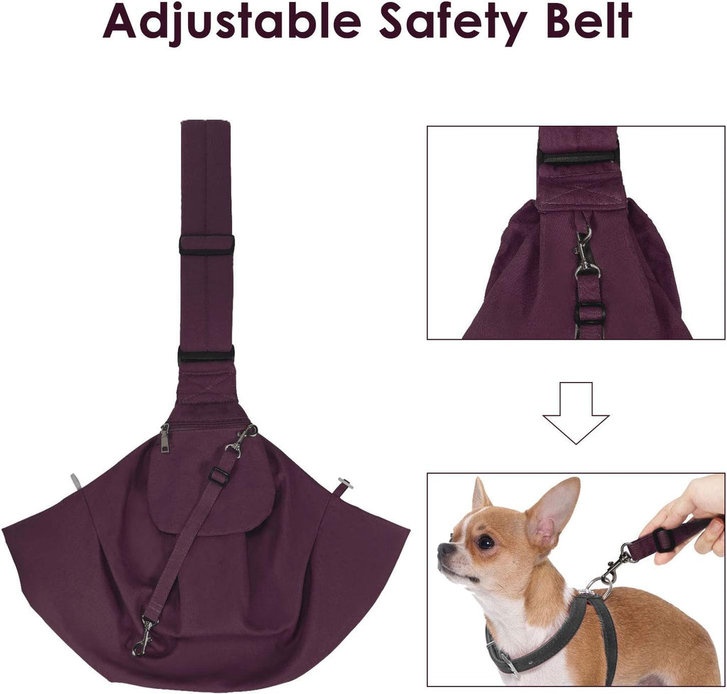 SlowTon Dog Carrier Sling - Thick Padded Shoulder Strap Adjustable, WR, M