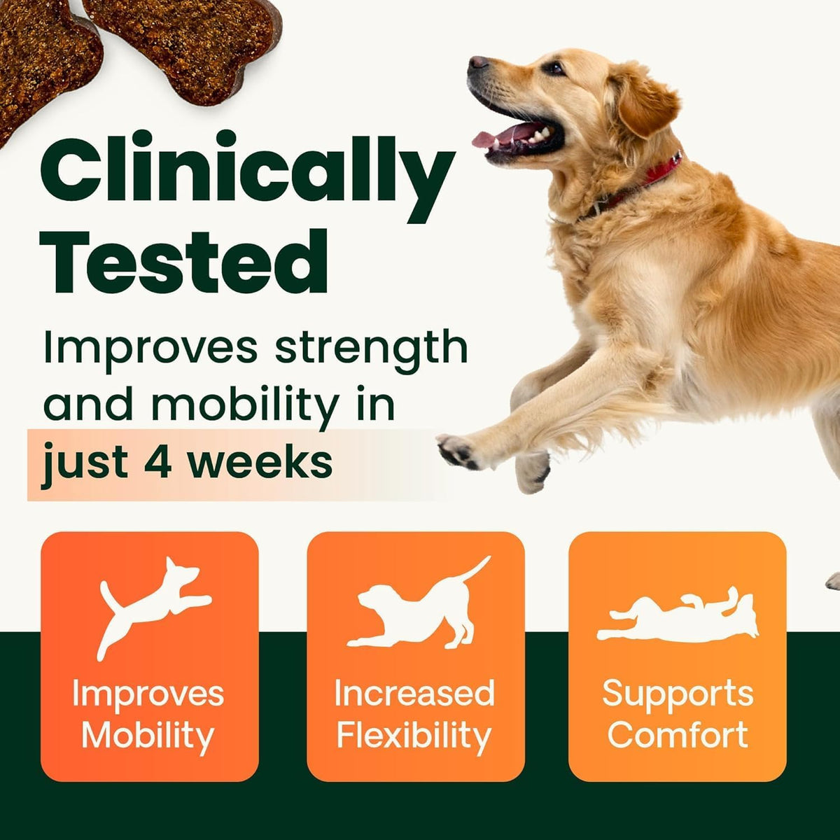 VetriScience Ultimate Strength Healthy Hip & Joint Chews for Dogs, 60 Count