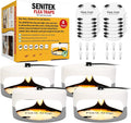 Flea Traps for Inside Your Home, 4 Pack Original Indoor Flea Light Bed Bug Killer w/ 12 Sticky Pads & 12 Light Bulb Refills Replacement, Odorless Insect Infestation Treatment Trap Lamp for Kid Pet