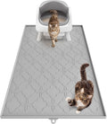 Pawtners Silicone Cat Litter Mat Extra Large 42" X 30", Easy to Clean, Gray