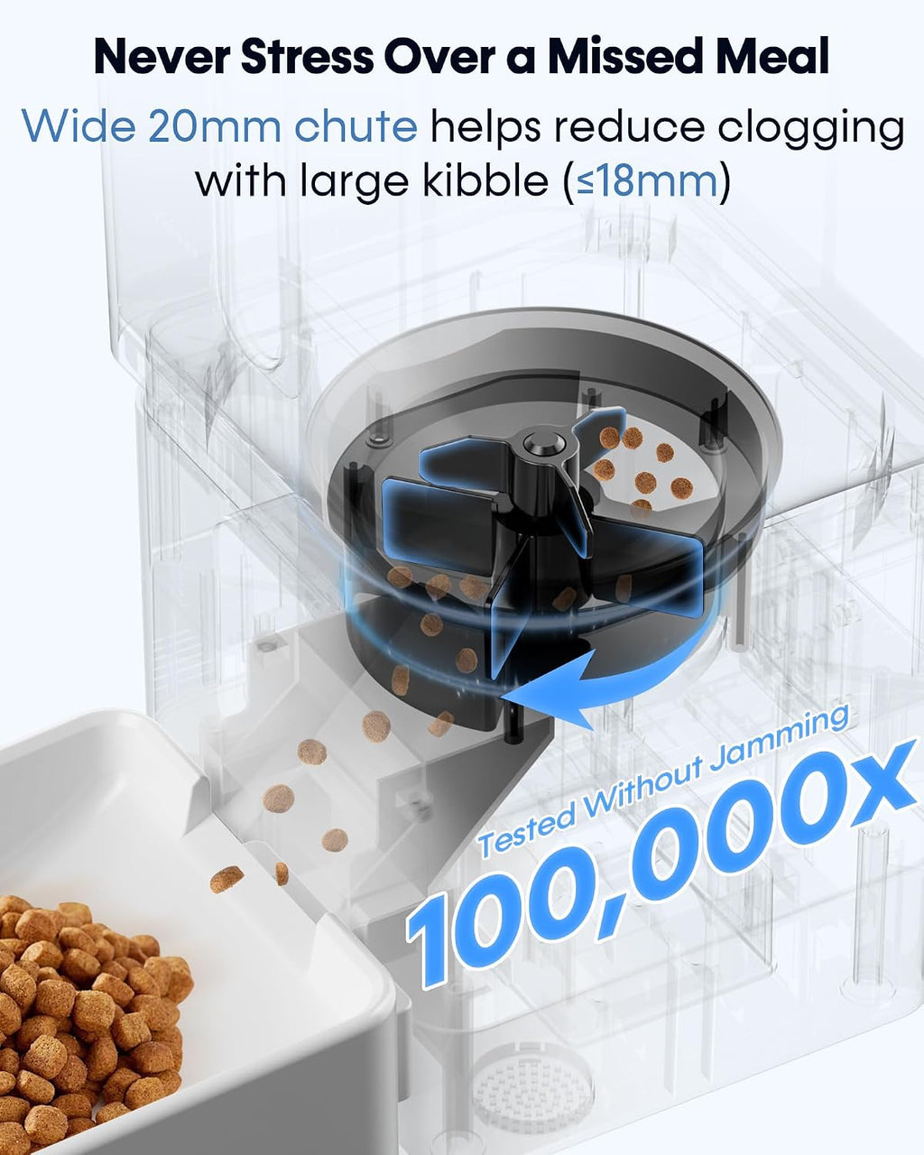 Large Dog Automatic Feeder: 12L/50 Cups Food Capacity, HD 1080P Camera