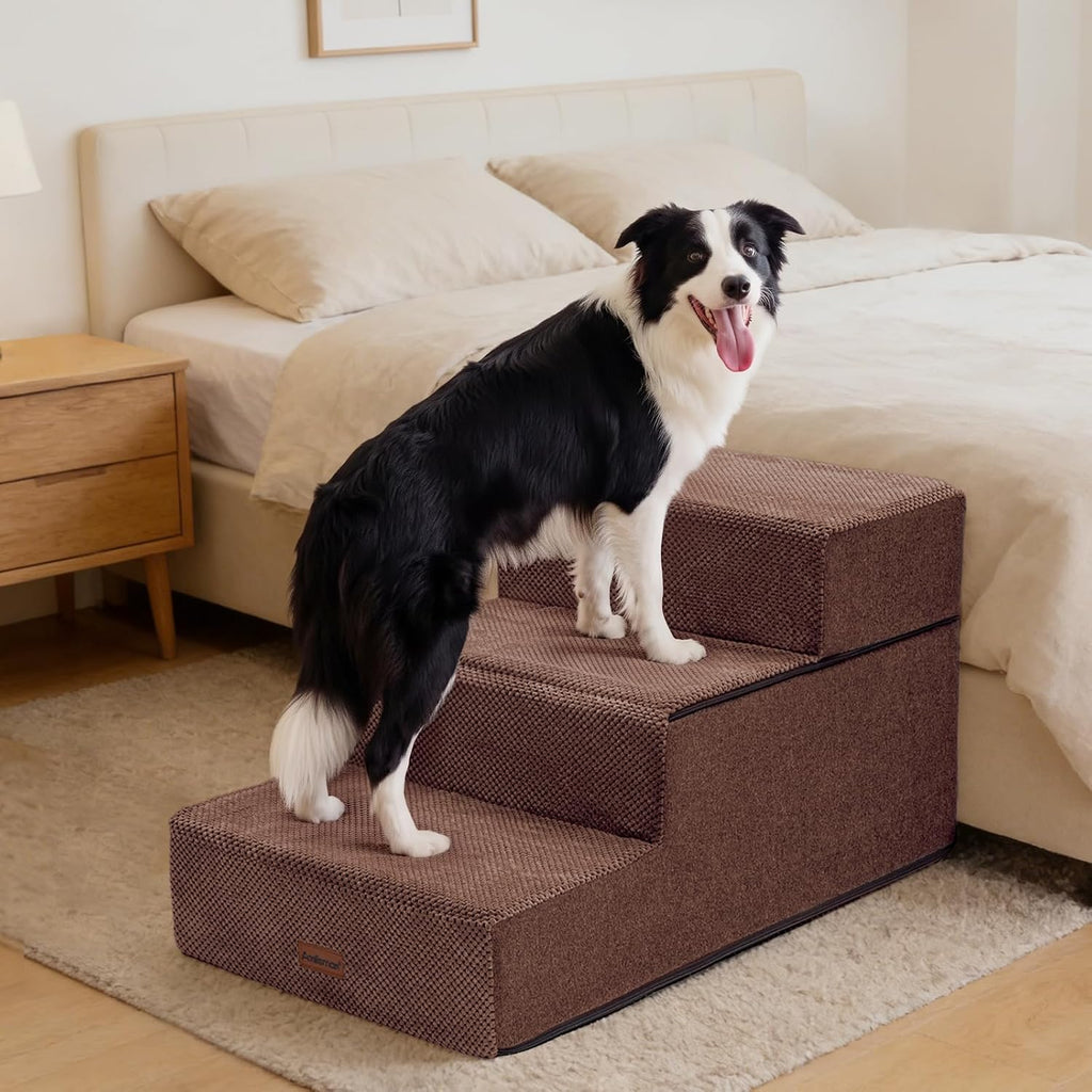 Dog Stairs for Large Dogs 18" H, Extra Wide Pet Steps for Couches & Beds
