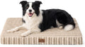COZY KISS Orthopedic Washable Dog Bed for Crate, 35IN, Beige