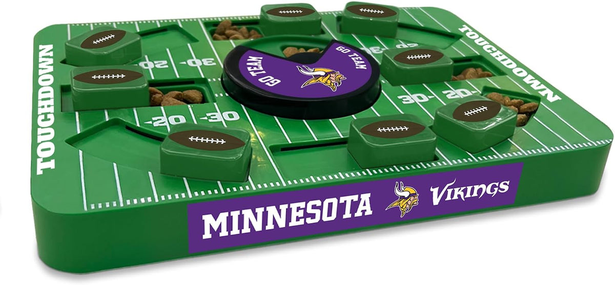 Pets First NFL Minnesota Vikings Large Puzzle Toy for Dogs, Slow Feeder Board for Pets, New Bigger Size, Interactive Doggie Treat Toy