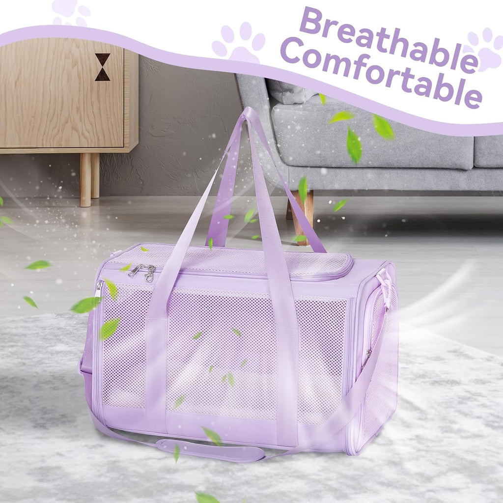 PETSFIT Large Cat Carrier with Patented Safety Buckles,Big Cats Up to 20 lb
