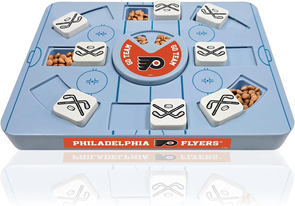 Pets First NHL Philadelphia Flyers Large Puzzle Toy, New Size, Interactive Dog Treat & Slow Feeding Toy