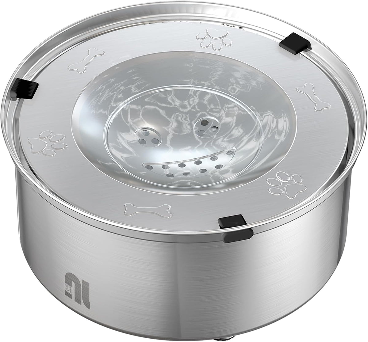 nicelock 3L/0.8 Gallon Dog Water Bowl No Spill, Stainless Steel No Spill Water Bowl for Dogs, Slow Water Dog Bowl, No Splash Dog Water Bowls