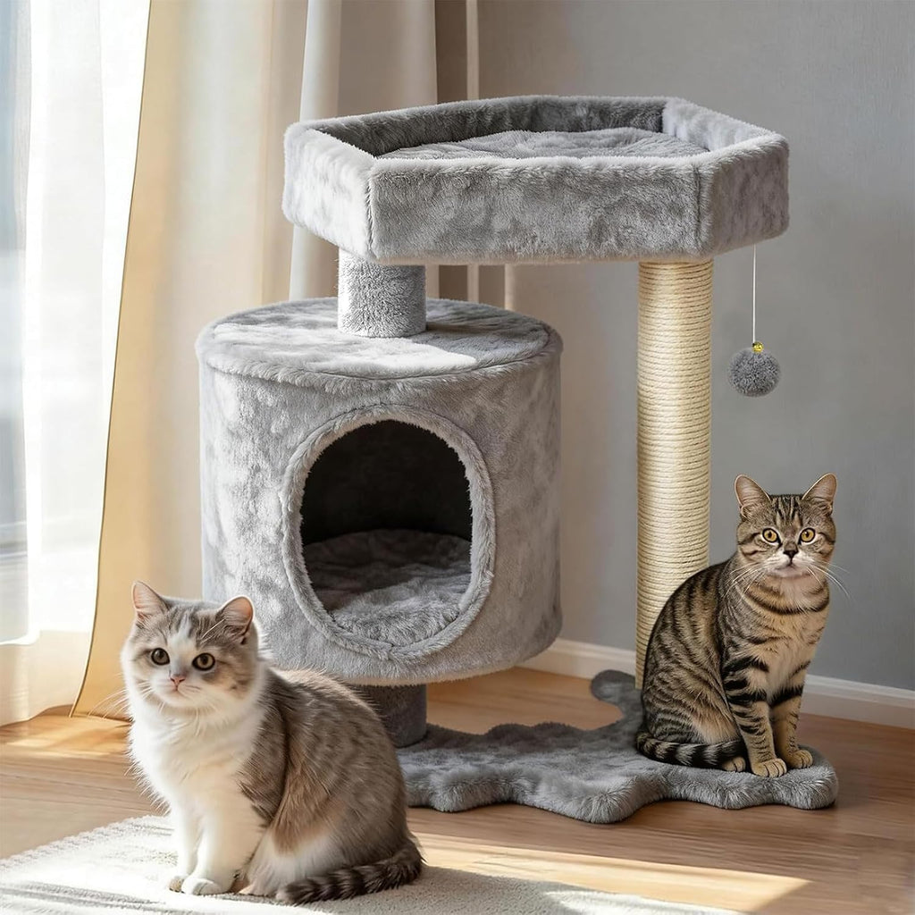 BEWISHOME Cat Tree with Scratching Post, Cat Tower for Indoor Cats