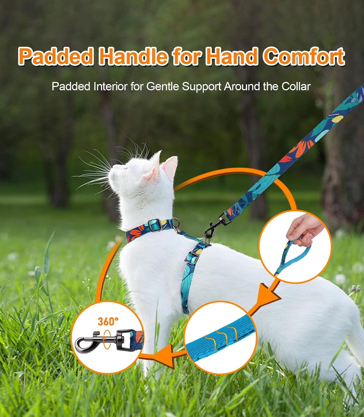 Halypet Cat Harness and Leash Set, Escape Proof Cat Harnesses