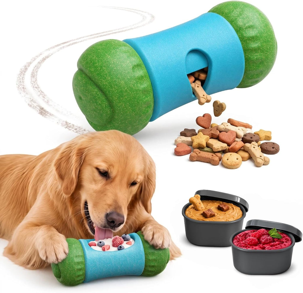 Interactive Frozen Dog Treat Dispensing Enrichment Puzzle Chew Toy