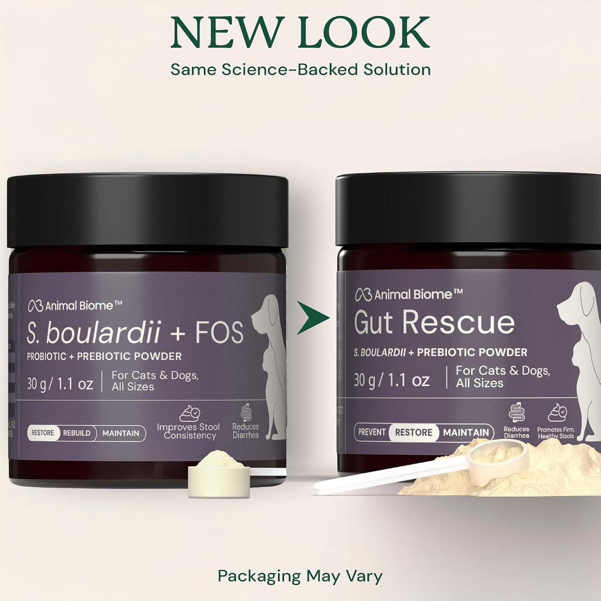 Animal Biome S Boulardii + FOS Powder Dog & Cat Probiotics Gut Rescue, 60g