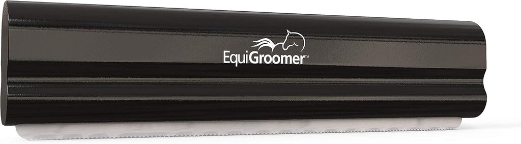 EquiGroomer 8-Inch Deshedding Brush for Dogs & Horses, Black | Best for large dogs 50 lbs and up, plus horses and ponies, thick coats, stainless blade, gentle on skin 