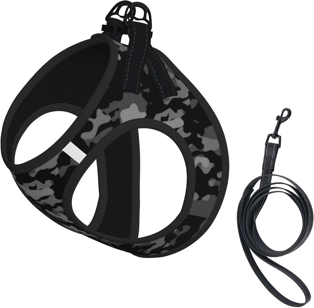 MUKIO Camouflage Black Camo No Pull Dog Harness Vest