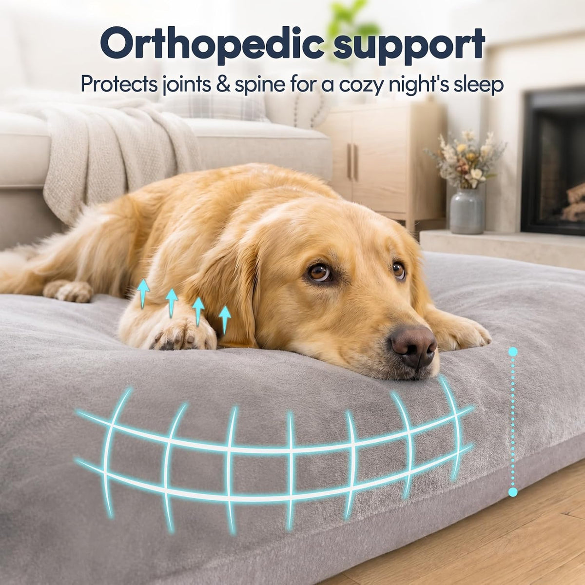 Magic Dog Orthopedic Extra Large Dog Bed 47 Inch, Super Soft XL Pet Bed
