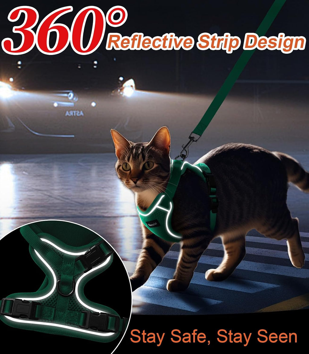 Cat Harness and Leash for Walking Escape Proof Soft Adjustable Cat Leash