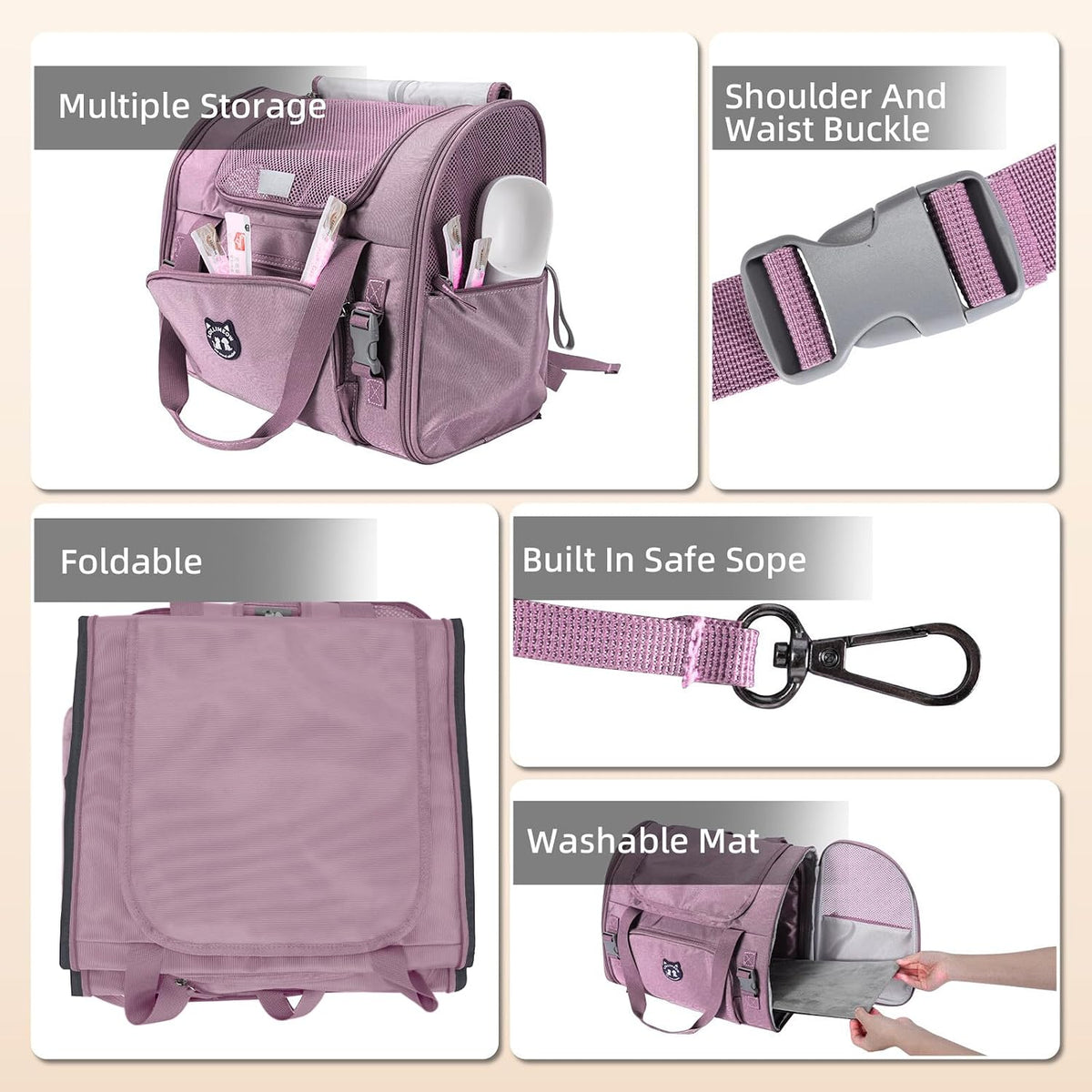 Lollimeow Expandable Large Cat Carrier Backpack, Supports up to 22 lbs